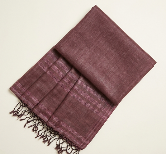 Tussar Gicha Saree · Cocoa Rose